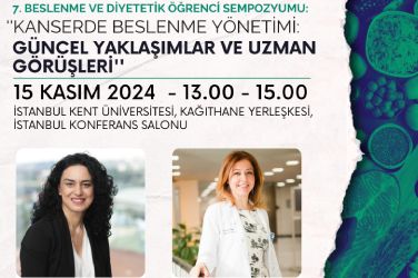 7. Beslenme ve Diyetetik Öğrenci Sempozyumu: Kanserde Beslenme Yönetimi: Güncel Yaklaşımlar ve Uzman Görüşleri