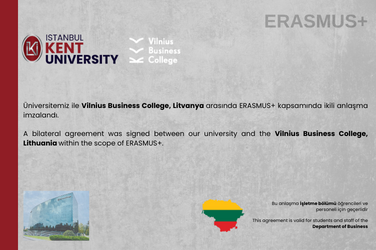 A bilateral agreement was signed between our university and the Vilnius Business College, Lithuania within the scope of ERASMUS+.